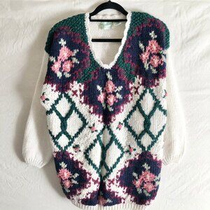 Vintage Needlepoint Pattern Sweater